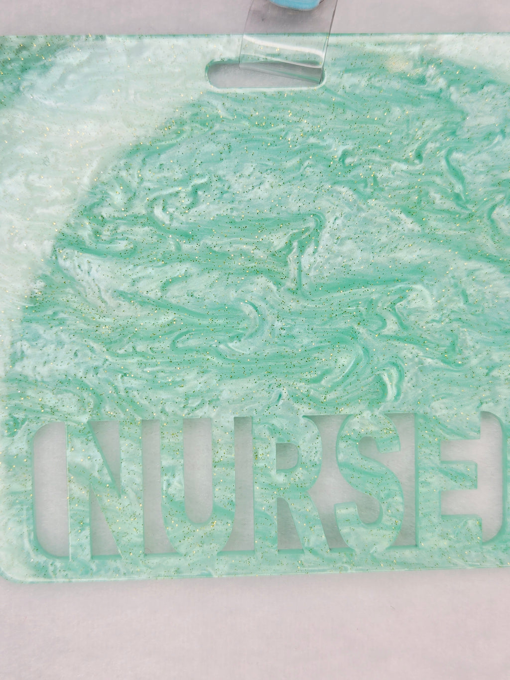 Tiffany Blue Nurse Life Badge Reel, Retractable ID Holder with Nurse Hat, Heart Charm, & Nurse Statement Piece